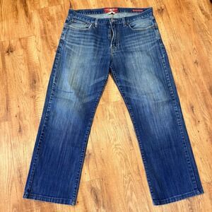 Lucky Brand 361 Vintage Straight Mens Blue Denim Jeans 34x30 7MC1017 Medium Wash